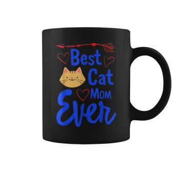 Best Cat Mom Ever Mothers Day Gift Cute Animal Kitten Women Coffee Mug - Seseable