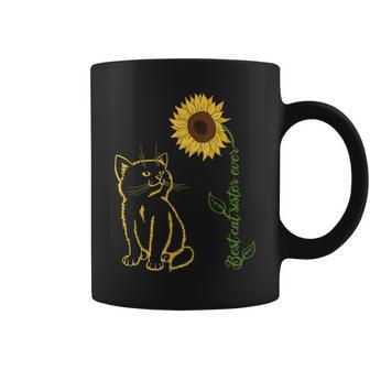 Best Cat Sister Ever Sunflower Mothers Day Cat Lover Coffee Mug - Seseable