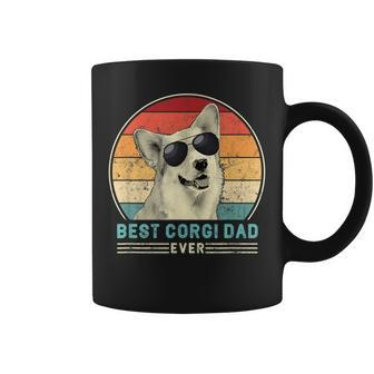 Best Corgi Dad Ever Retro Vintage 60S 70S Sunset Coffee Mug - Seseable