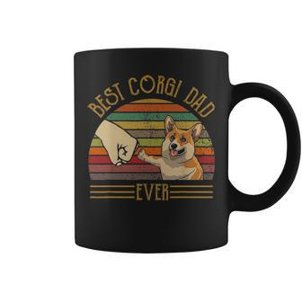 Best Corgi Dad Ever Retro Vintage Sunset V2 Coffee Mug - Seseable