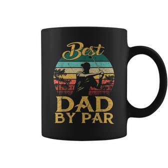 Best Dad By Par Vintage Fathers Day Golf Lover Golfer Coffee Mug | Mazezy