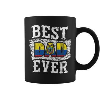 Best Dad Ever Fathers Day Ecuador Flag Coffee Mug | Mazezy