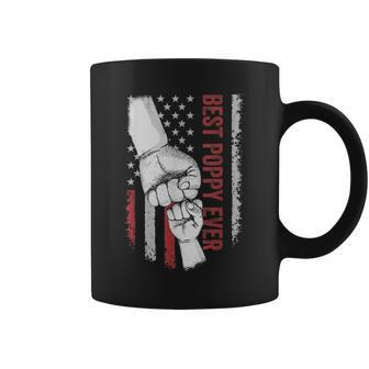 Best Dad Ever Poppy American Flag For Dad Coffee Mug - Seseable