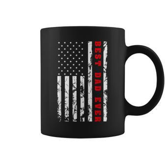 Best Dad Ever Us Vintage Flag Patriotic Parents Father Men V2 Coffee Mug - Seseable
