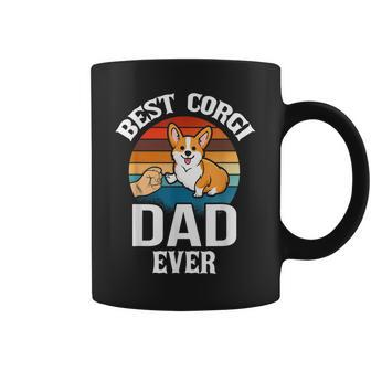 Best Dog Dad Ever Corgi Retro Vintage Coffee Mug - Seseable