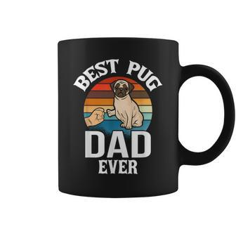 Best Dog Dad Ever Pug Retro Vintage V2 Coffee Mug - Seseable