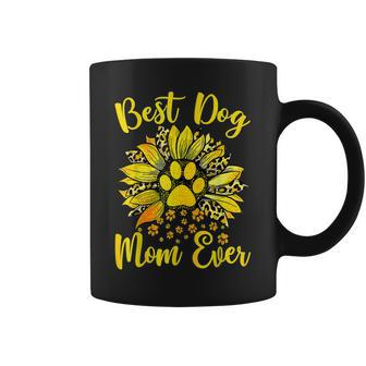 Best Dog Mom Ever Mothers Day Sunflower Dog Lover Coffee Mug | Mazezy