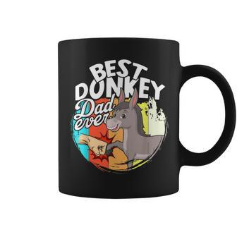 Best Donkey Dad Ever Retro Farm Farmer Animal Donkey Lover Coffee Mug | Mazezy