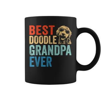 Best Doodle Grandpa Ever Vintage Goldendoodle Gift Coffee Mug | Mazezy