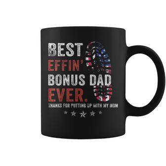 Best Effin’ Bonus Dad Ever Thanks For Putting Up With My Mom Coffee Mug | Mazezy