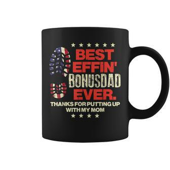 Best Effin Bonusdad Ever Us Flag Boot Step Dad Fathers Day Gift For Mens Coffee Mug | Mazezy CA