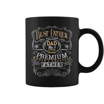 Best Father Dad Worlds Greatest No 1 Fathers Day Coffee Mug | Mazezy