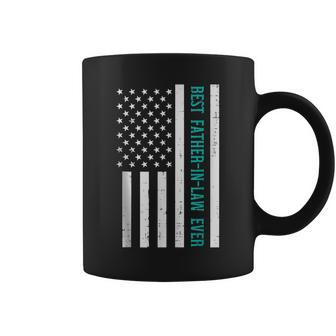Best Father In Law Ever Us Flag Vintage Fathers Day Patriot Coffee Mug - Thegiftio UK
