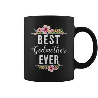 Best Godmother Ever Floral Design Family Matching Gift Coffee Mug | Seseable CA