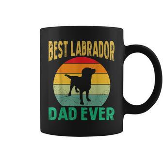 Best Labrador Dad Ever Lab Father Retro Vintage Lab Dad Coffee Mug - Seseable