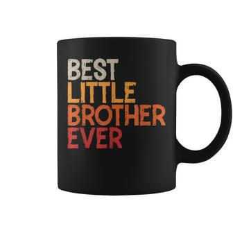 Best Little Brother Ever Sibling Vintage Little Brother Coffee Mug - Seseable