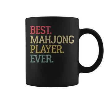 Best Mahjong Player Ever Funny Vintage Mahjong Card Game Coffee Mug - Seseable