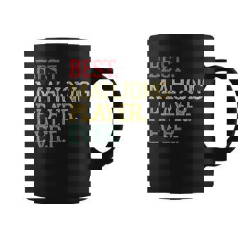 Best Mahjong Player Ever Funny Vintage Mahjong Card Game Coffee Mug - Seseable
