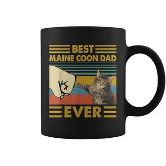Best Maine Coon Dad Ever Retro Vintage Sunset Coffee Mug - Seseable