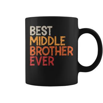 Best Middle Brother Ever Sibling Vintage Middle Brother Coffee Mug - Seseable