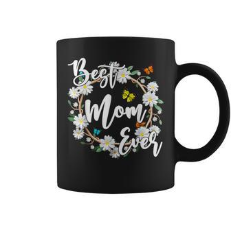 Best Mom Ever Leopard Mommy Heart Floral Mothers Day Coffee Mug - Thegiftio UK