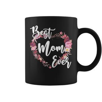 Best Mom Ever Tie Dye Mommy Heart Floral Mothers Day Coffee Mug - Thegiftio UK
