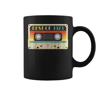 Best Of 1973 50Th Birthday Gifts Cassette Tape Vintage Coffee Mug - Seseable