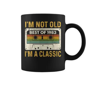 Best Of 1983 40Th Birthday Gifts Cassette Tape Vintage Coffee Mug - Seseable