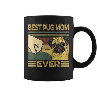 Best Pug Mom Ever Retro Vintage Coffee Mug - Seseable