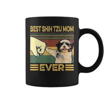 Best Shih Tzu Mom Ever Retro Vintage Coffee Mug - Seseable