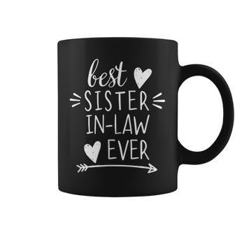 Best Sister In Law Ever Hearts Arrow Sister In Law Coffee Mug - Seseable