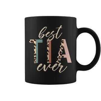 Best Tia Ever Gifts Aunt Leopard Print Mothers Day Coffee Mug - Seseable