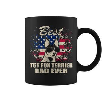 Best Toy Fox Terrier Dad Ever American Flag Vintage Coffee Mug | Mazezy