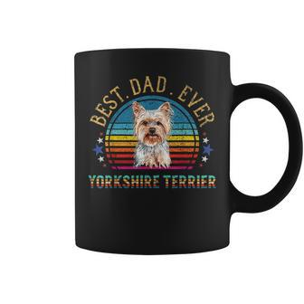 Best Yorkshire Terrier Dog Dad Retro Vintage Yorkie Gift For Mens Coffee Mug | Mazezy
