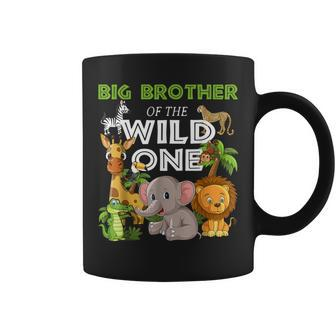 Big Brother Of The Wild One Zoo Birthday 1St Safari Jungle Coffee Mug - Seseable