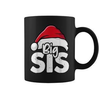 Big Sis Christmas Older Sister Santa Hat Girls X-Mas Pajama Coffee Mug - Thegiftio UK