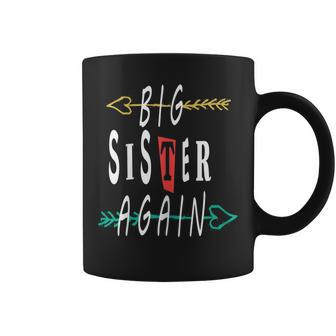 Big Sister Again Older Daughter Gift Birthday Coffee Mug | Mazezy