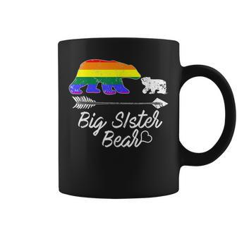 Big Sister Bear Lgbt T Rainbow Pride Gay Lesbian Coffee Mug | Mazezy