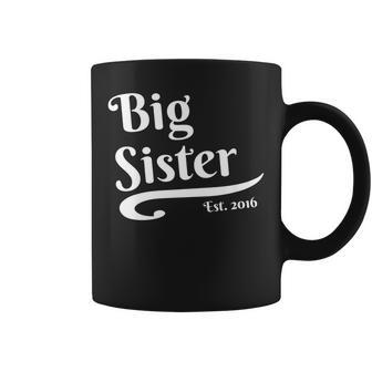 Big Sister Established 2016 Pregnancy Second Child Coffee Mug | Mazezy