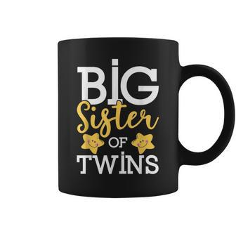 Big Sister Of Twins Siblings Pregnant Baby Shower Gift Coffee Mug | Mazezy