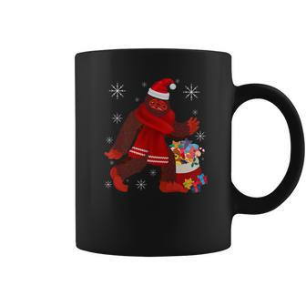 Bigfoot Christmas Shirt Sasquatch Santa Red Scarf Toys Gift Coffee Mug - Thegiftio UK