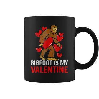 Bigfoot Is My Valentine Sasquatch Bigfoot Valentines Day Coffee Mug - Seseable