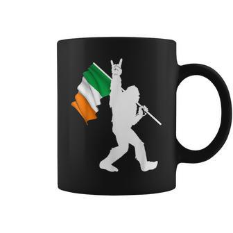 Bigfoot Rock And Roll On St Patricks Day With Irish Flag Coffee Mug - Seseable