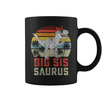 Bigsissaurus T Rex Dinosaur Big Sis Saurus Sister Family Coffee Mug - Seseable