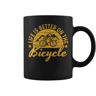 Bike Life Is Better On A Bicycle Cycling Coffee Mug | Mazezy