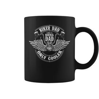Biker Dad Like A Normal Dad Only Cooler Motorcycle Biker Coffee Mug - Thegiftio UK