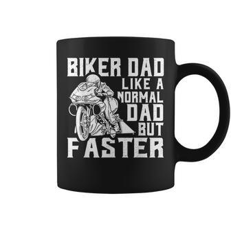 Biker Dad Motorcycle Christmas Or Fathers Day Gift Coffee Mug | Mazezy