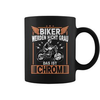 Biker Grau Chrom Motorrad Motorradfahrer Motorradfahren Tassen - Seseable