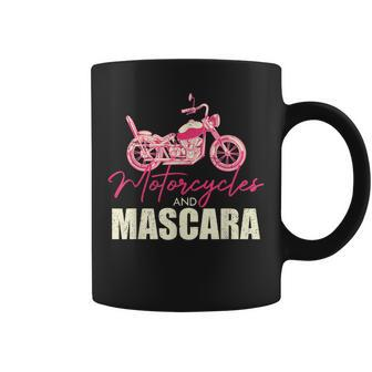 Biking Motorcycle Rider Women Mascara Motorbike Riding Biker Coffee Mug | Mazezy