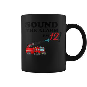Birthday 12 Year Old Fire Fighter Truck | 12Th Bday Coffee Mug - Seseable
